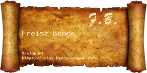 Freisz Bence névjegykártya